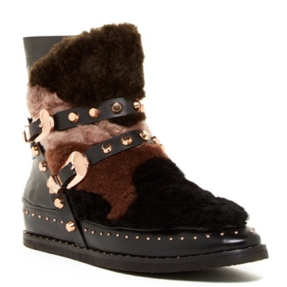 Ivy Kirzhner Antarctic Black Leather Shearling
